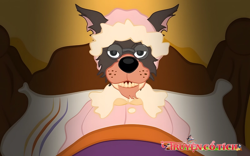 Sói giả làm bà ngoại của cô bé quàng khăn đỏ